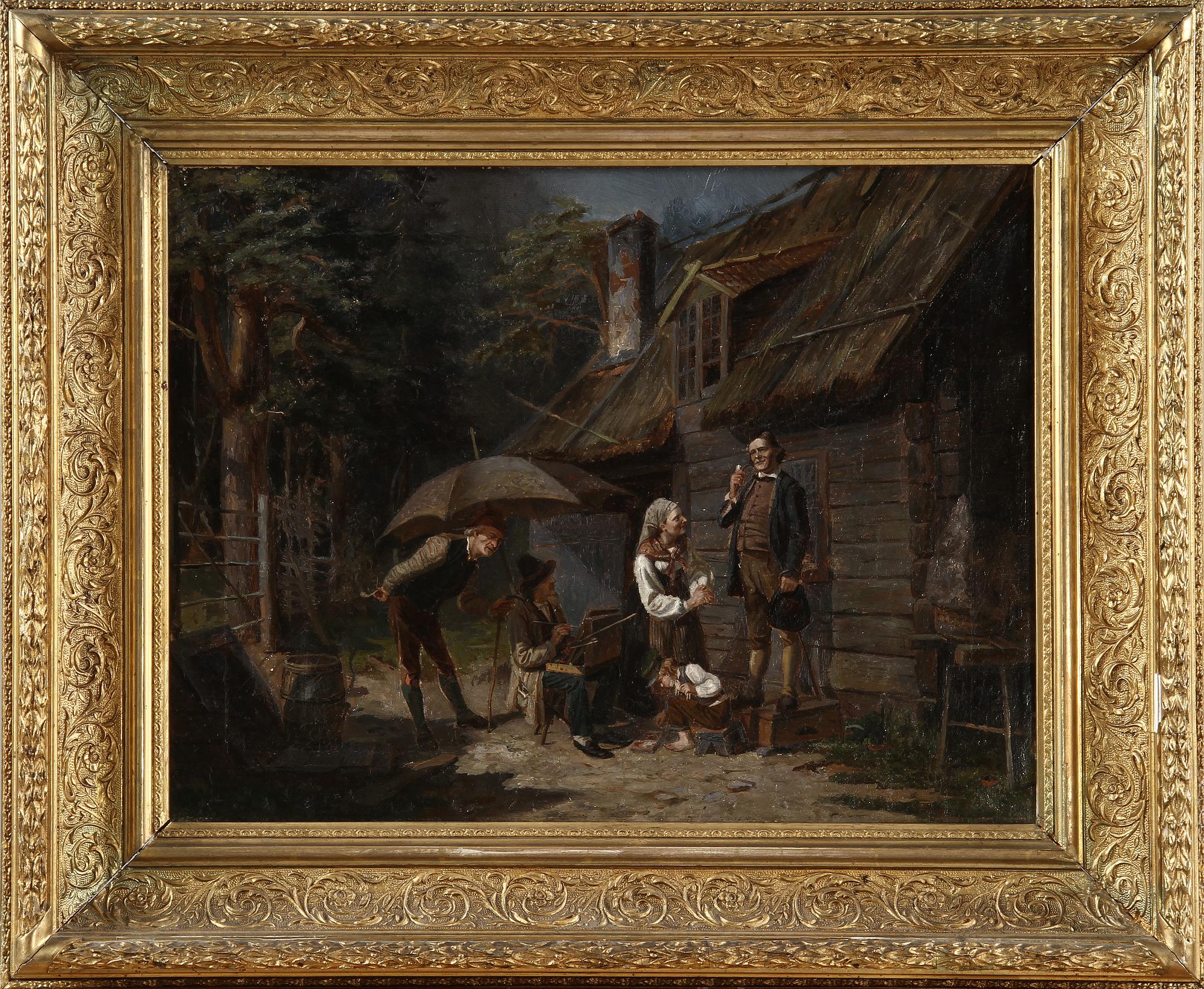OKÄND KONSTNÄR, olja på duk, 1800/1900-tal.