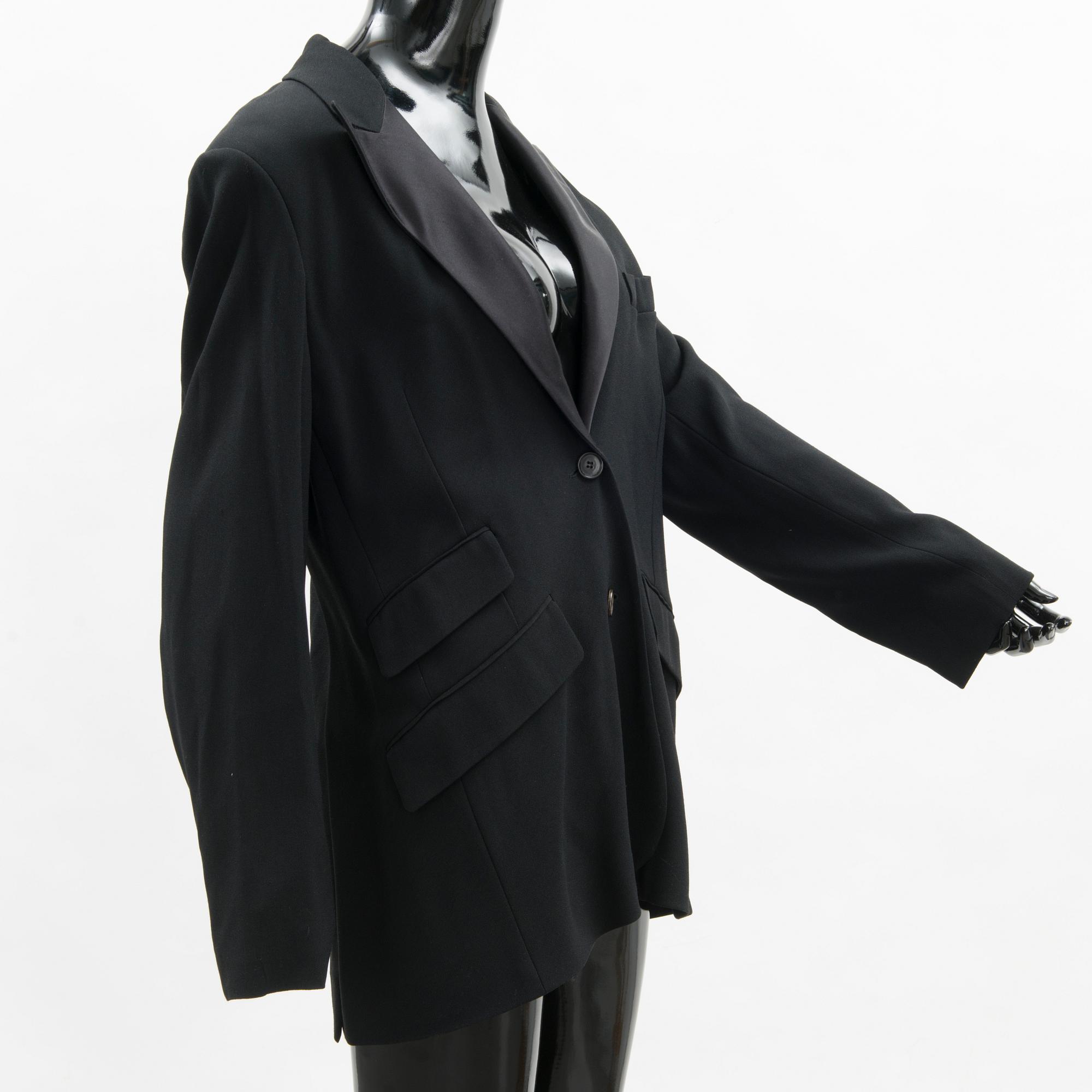 A Ladies Black Tuxedo Jacket, size 42(FR).