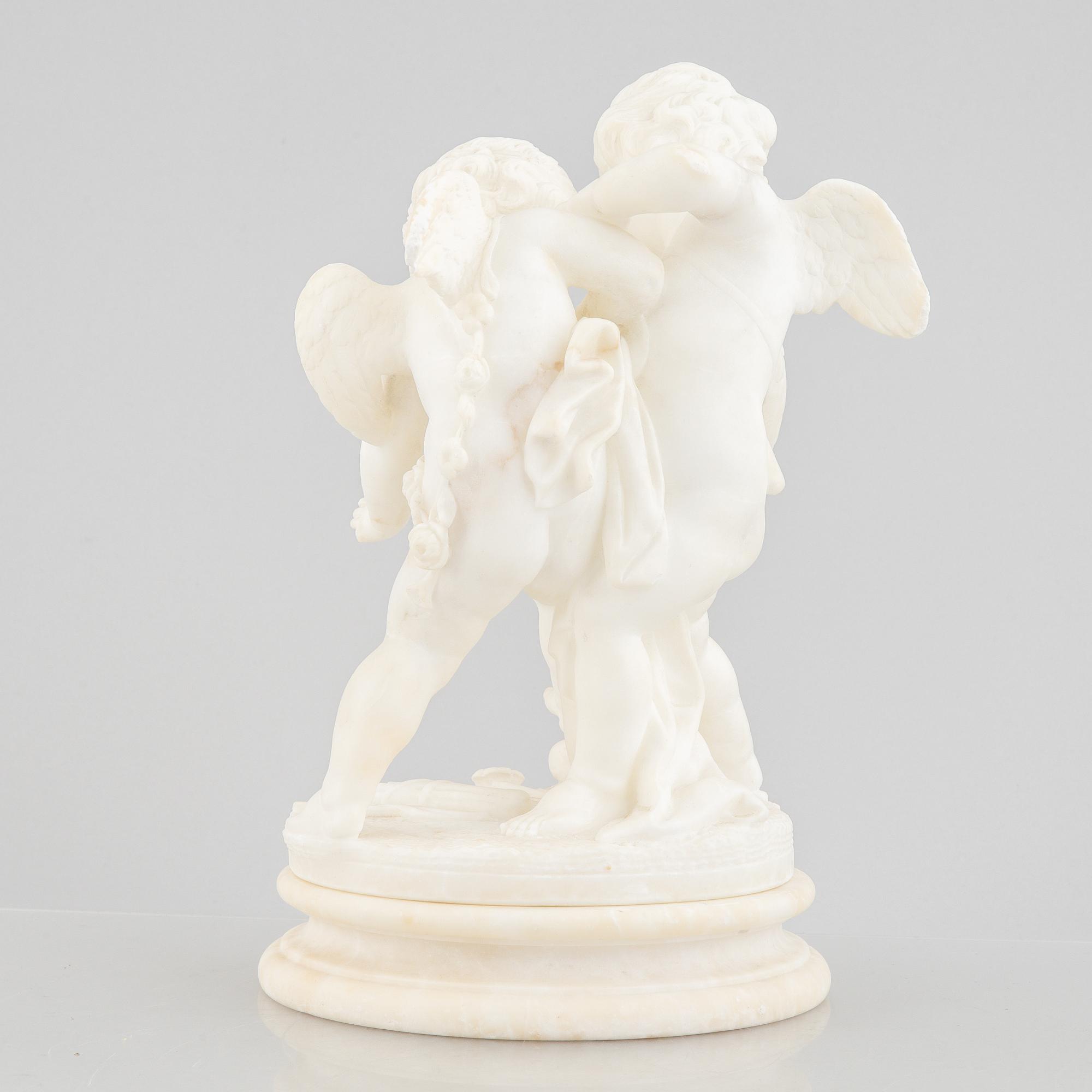 An alabaster sculpture, probably Italy, circa 1900.