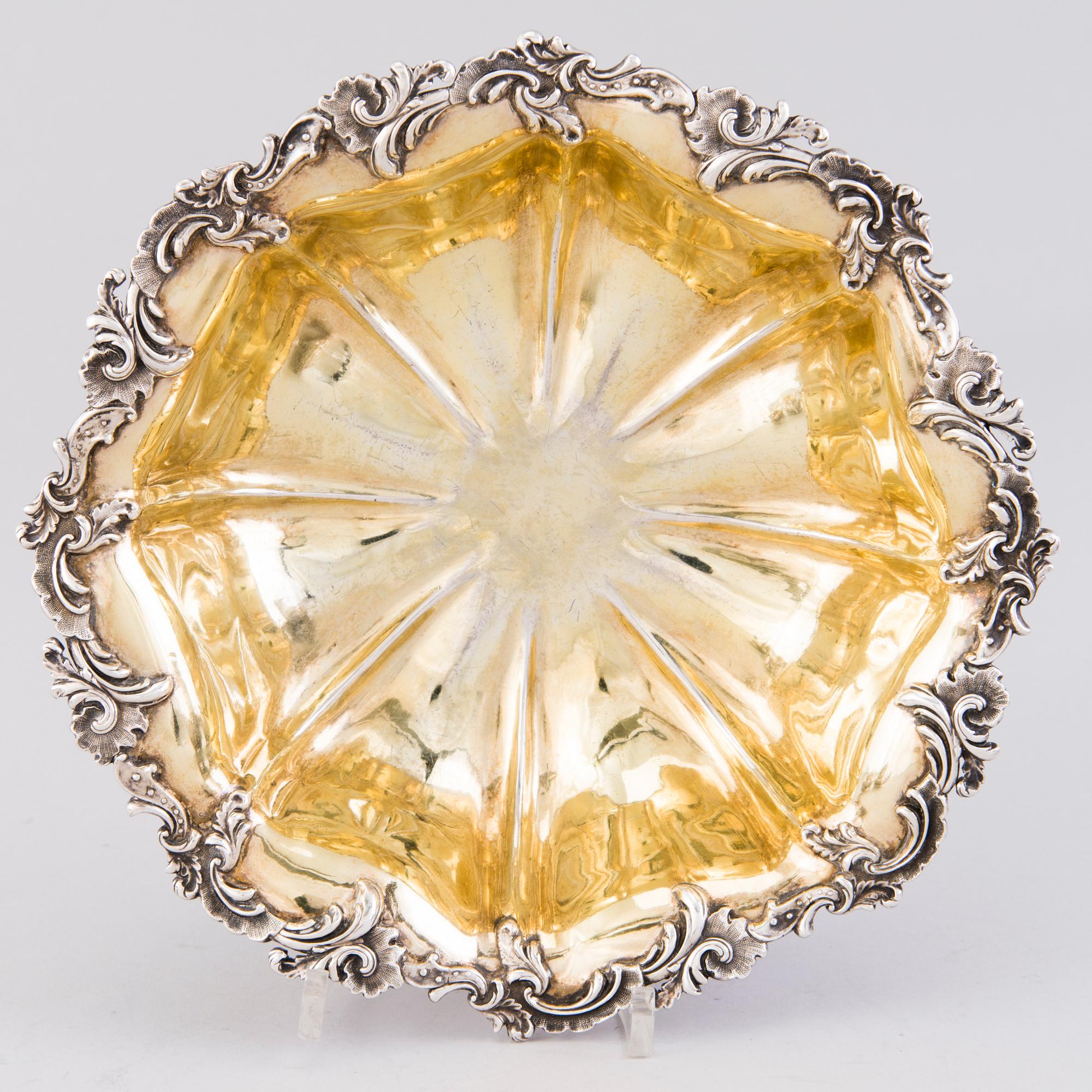 TE- OCH KAFFESERVIS, 5 delar, silver, Carl Johann Tegelsten, Sankt Petersburg 1841-44.
