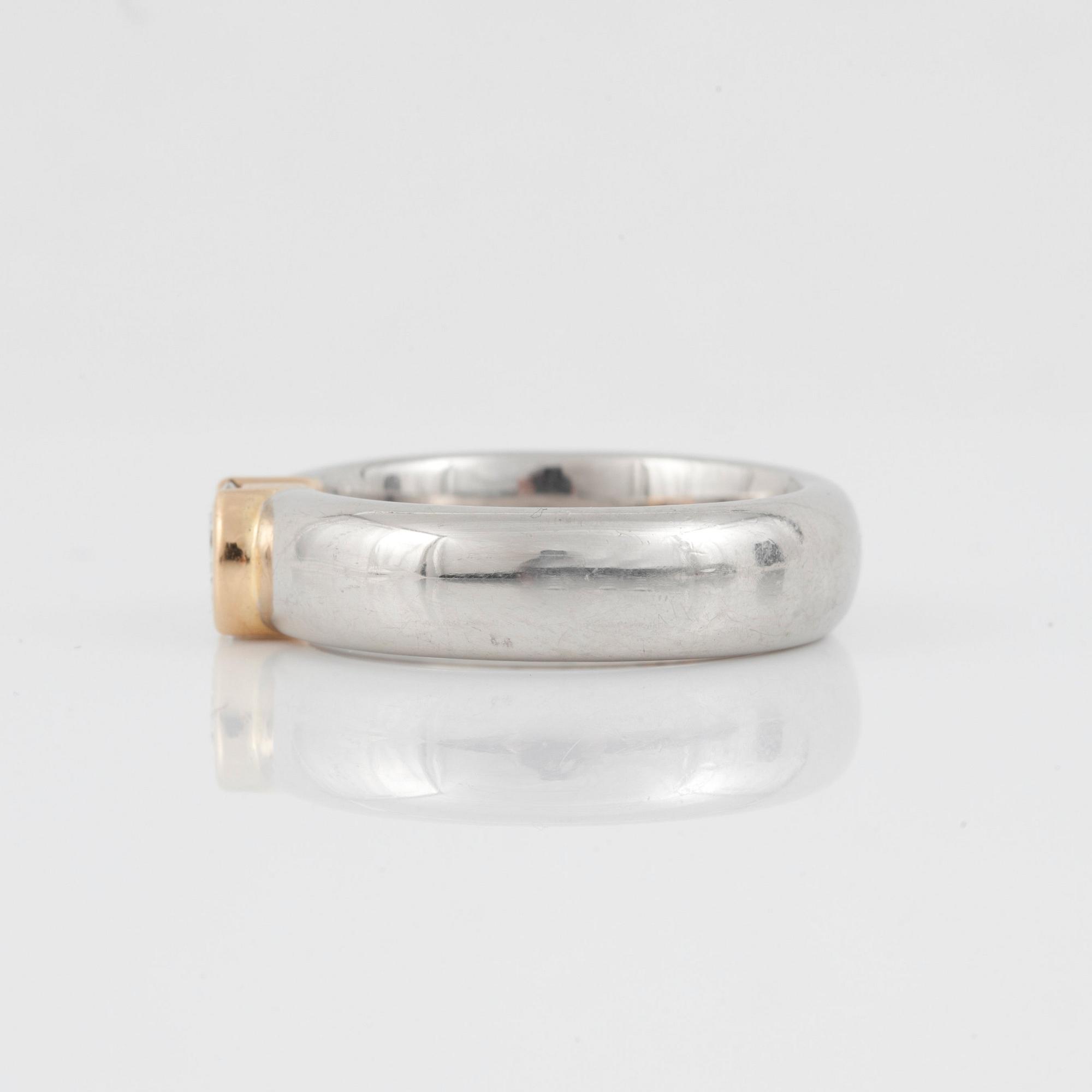 A circa 0.70 ct brilliant-cut diamond ring. Quality E-F/VVS.