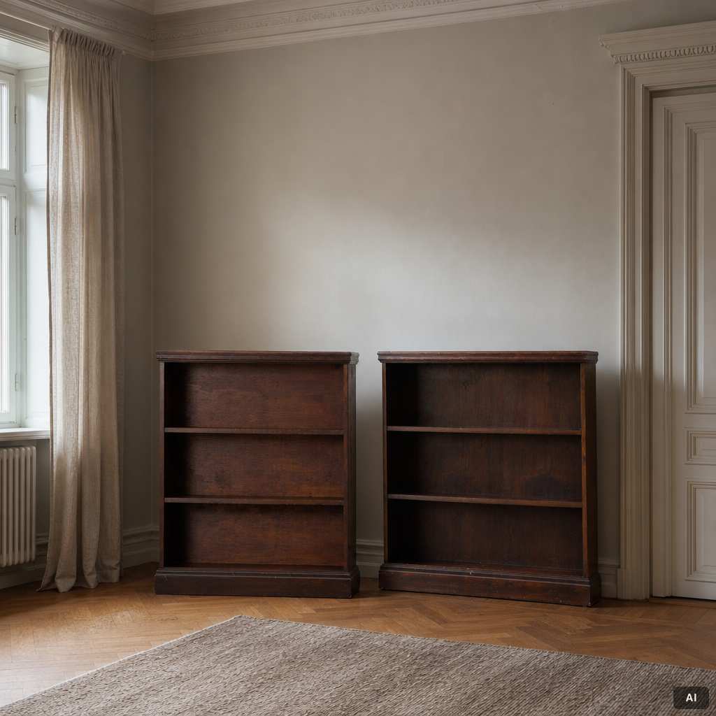 A pair of similar bookcases, first half of the 20th century.