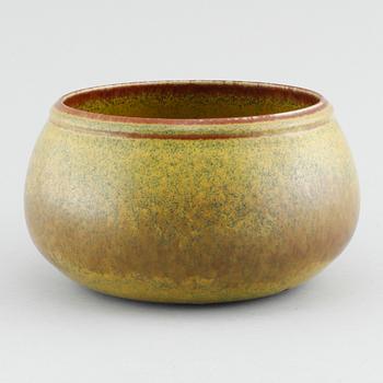 Unique stoneware bowl by CARL-HARRY STÅLHANE, Rörstrand, signed and dated -65.