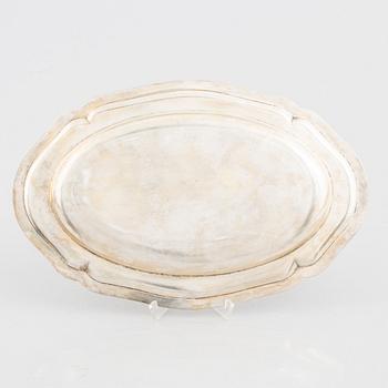 Serving dish, silver, Swedish import mark.