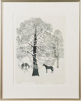 INARI KROHN, etching, signed and dated 2005, numbered Tpl'a 3/50.