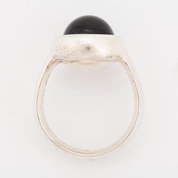 Georg Jensen, Regitze Overgaard, ring, silver och svart sten.