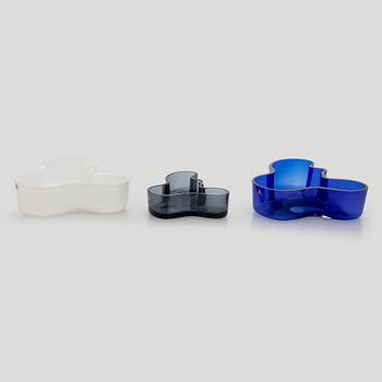 Alvar & Aino Aalto, skålar, 3 st, Iittala 2000-tal.