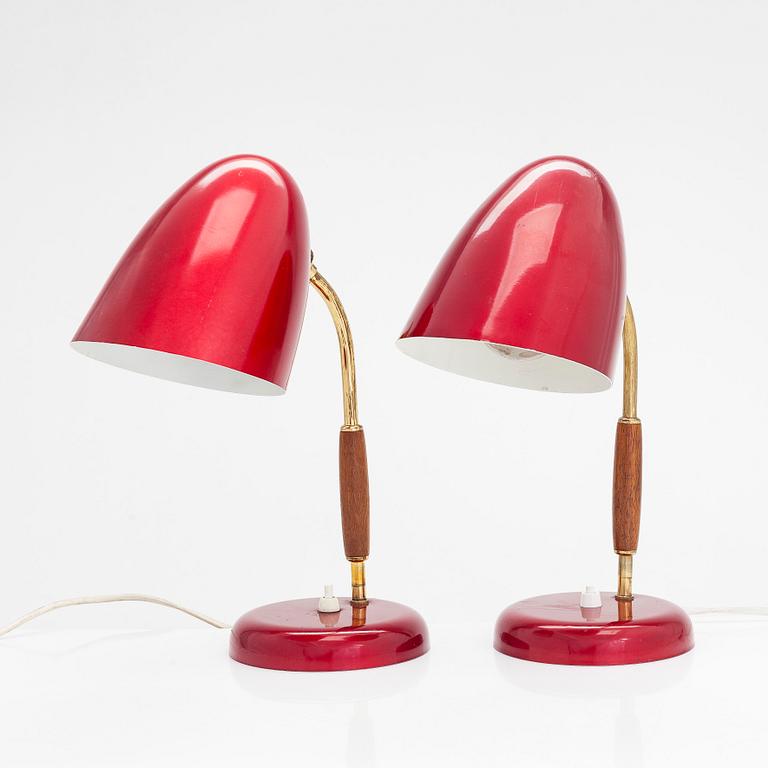 A pair of mid-20th century table lamps, Stockmann, Finland.