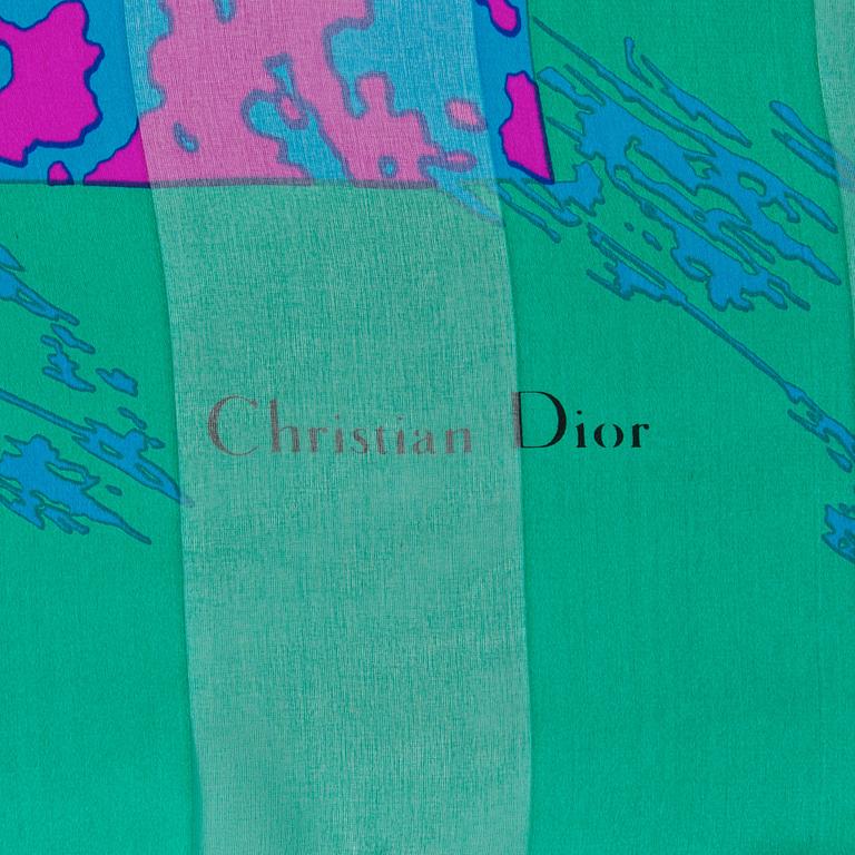 CHRISTIAN DIOR, a silk shawl.