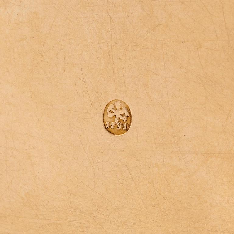 A Russian 14K gold box, 1791.