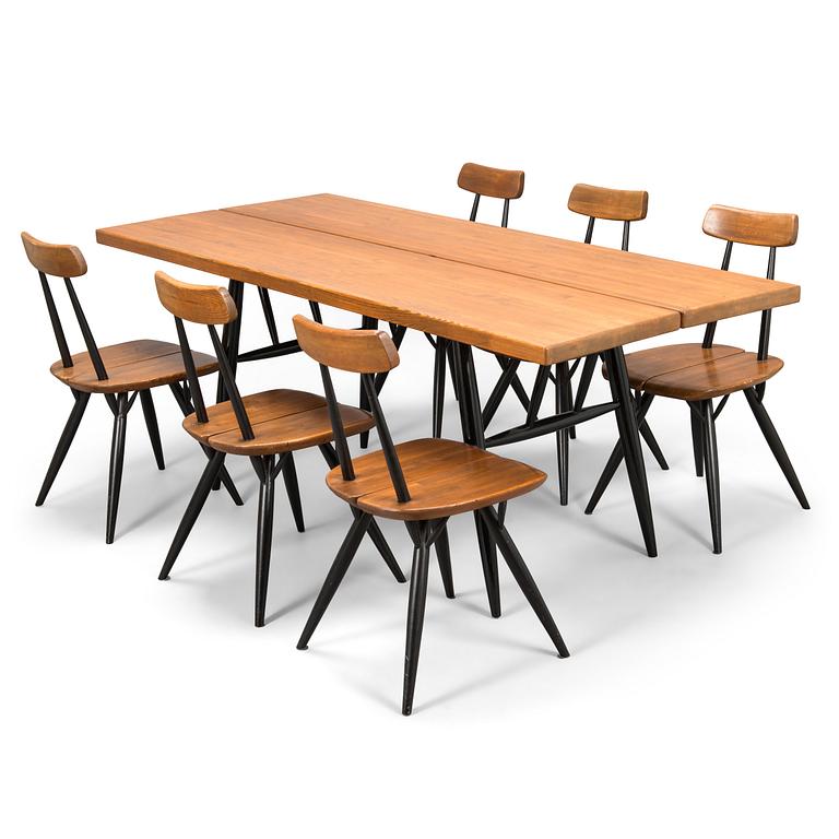 Ilmari Tapiovaara, a 1960's 7-piece 'Pirkka' dining set for Laukaan Puu.