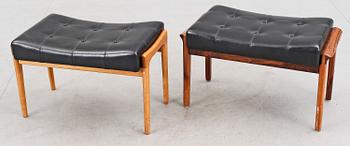 FOTPALL, 2 st, etikettmärkt  "Bröderna Andersson Ekenässjö", 1950/60-tal.