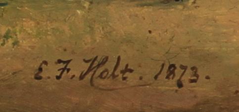 EDWIN FREDERICK HOLT, olja på duk, sign  o dat 1873.