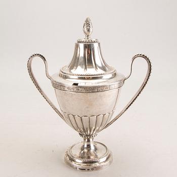 A Swedish 18th century silver suger bowl mark of A Hallberg Kristianstad 1795 weight 798 gr.