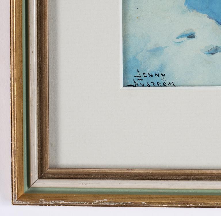 Jenny Nyström, watercolour and gouache, signed Jenny Nyström.