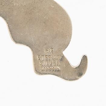 Brooch sterling silver Denmark mid-20th century.