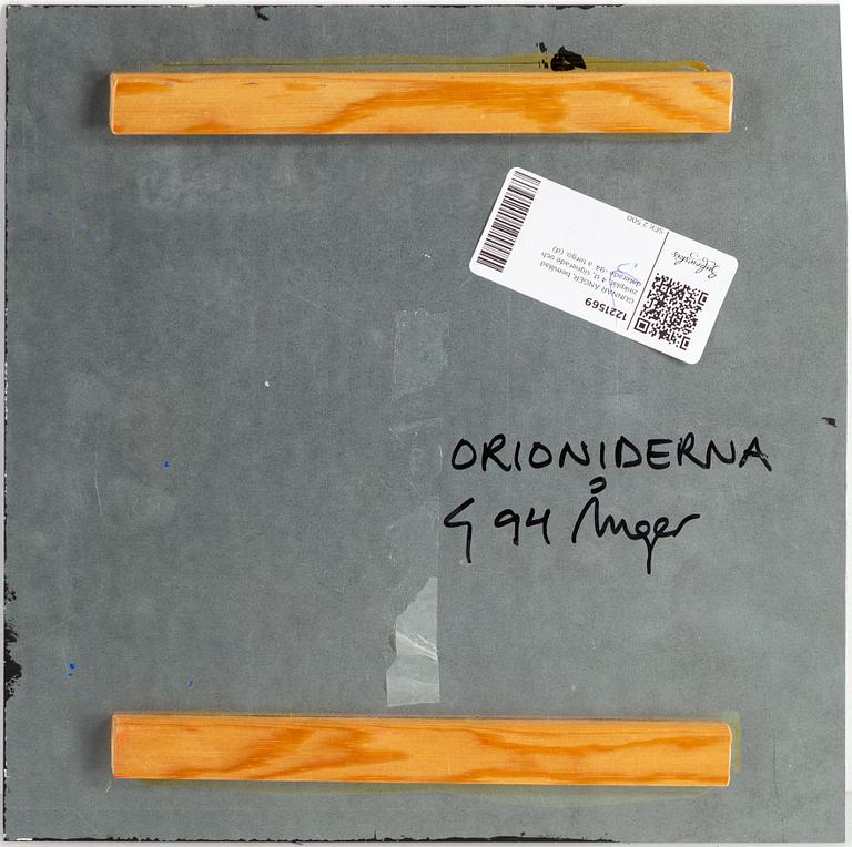 GUNNAR ÅNGER, paintes zinc plate, 4, signed and dated -94 verso.