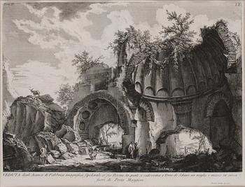 1054. Giovanni Battista Piranesi, "Veduta degli avanzi di fabbrica...".