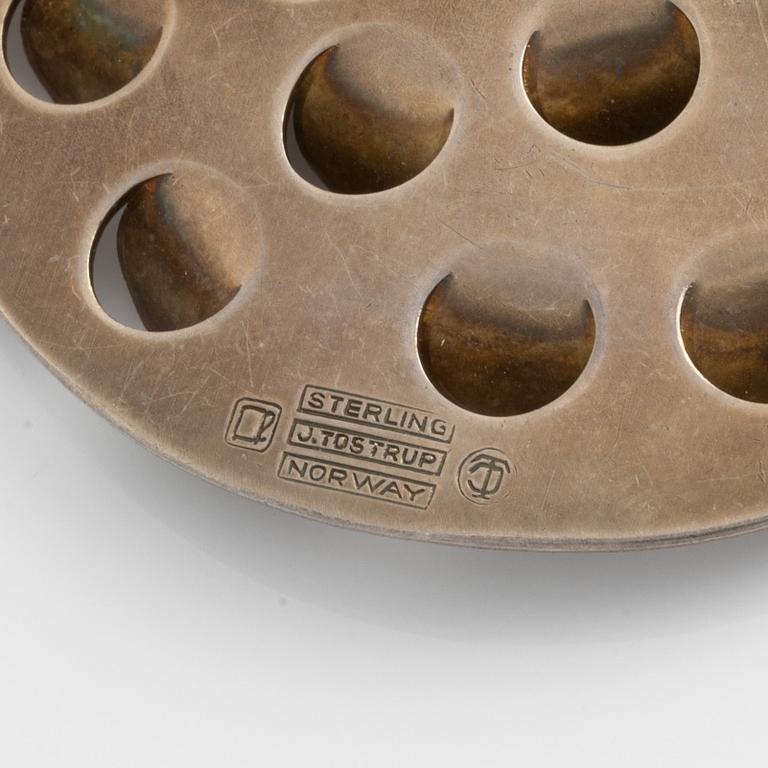 Grete Prytz-Kittelsen for J. Tostrup, sterling silver and enamel brooch, Norway.