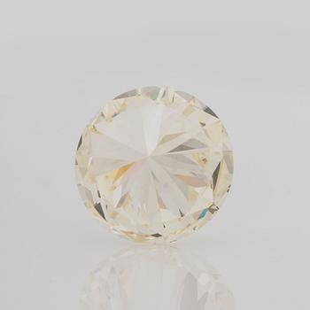 BRILJANTSLIPAD DIAMANT, oinfattad, 22.02 ct, kvalitet N-O/VS1, god slipning. HRD certifikat.