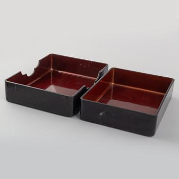 Two Japenese lacquer boxes, Meiji (1868-1912).