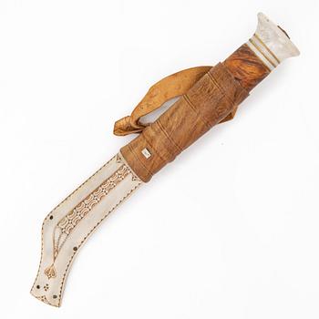 Anders Fankki, half-horn knife, signed.