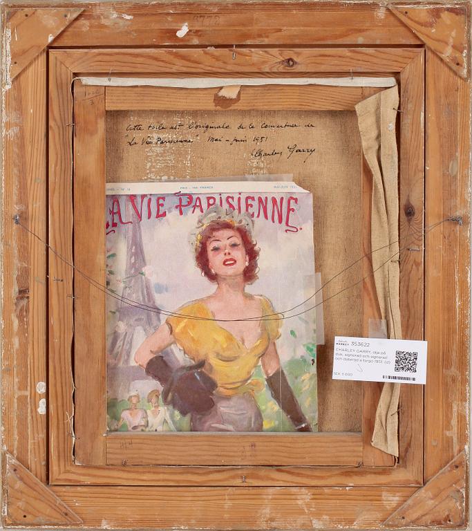 CHARLEY GARRY, olja på duk, signerad samt daterad a tergo 1951.