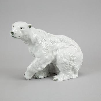 Royal Dux, a 398/1 porcelain polar bear, Czeckoslovakia.