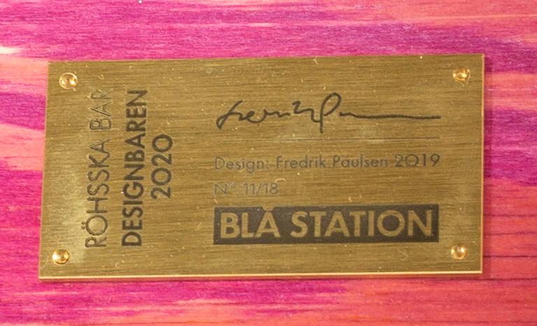 FREDRIK PAULSEN, "Röhsska"Designbaren,bar stool, Blå Station 2020, Bar stool 11/18.