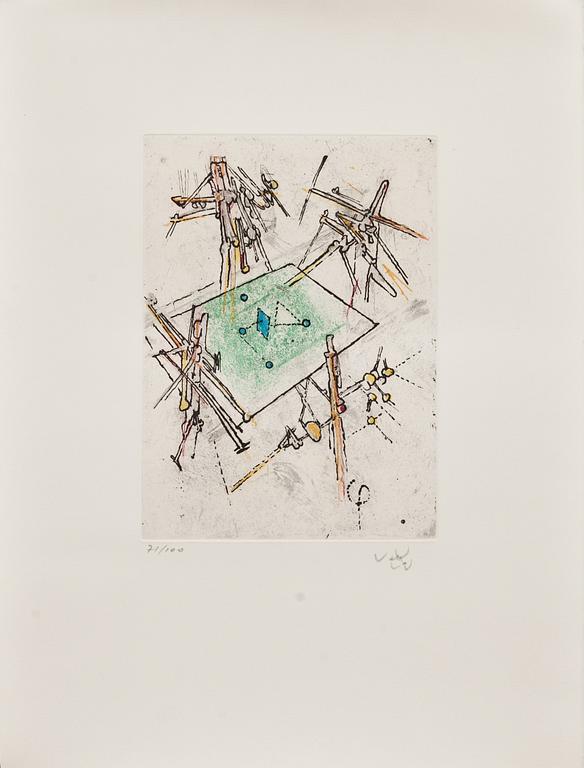 ROBERTO MATTA, färgetsning, signerad och numrerad 71/100.