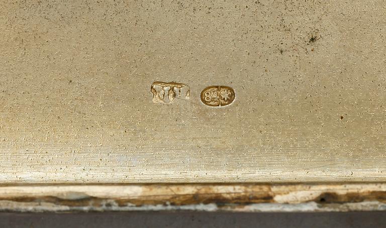 TÄNDSTICKSASK, silver, Ryssland, 1800-talets slut, vikt ca 210 gram.