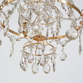 A Gustavian four-light chandelier, by O Westerberg (Stockholm circa 1769-1811), late 18th century.