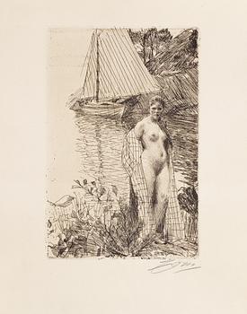 162. Anders Zorn, My model and my boat.