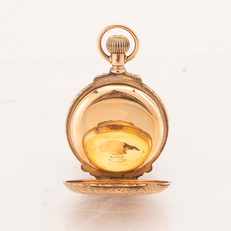 American Watch Company, Waltham, pocket watch, hunter, 54 mm.