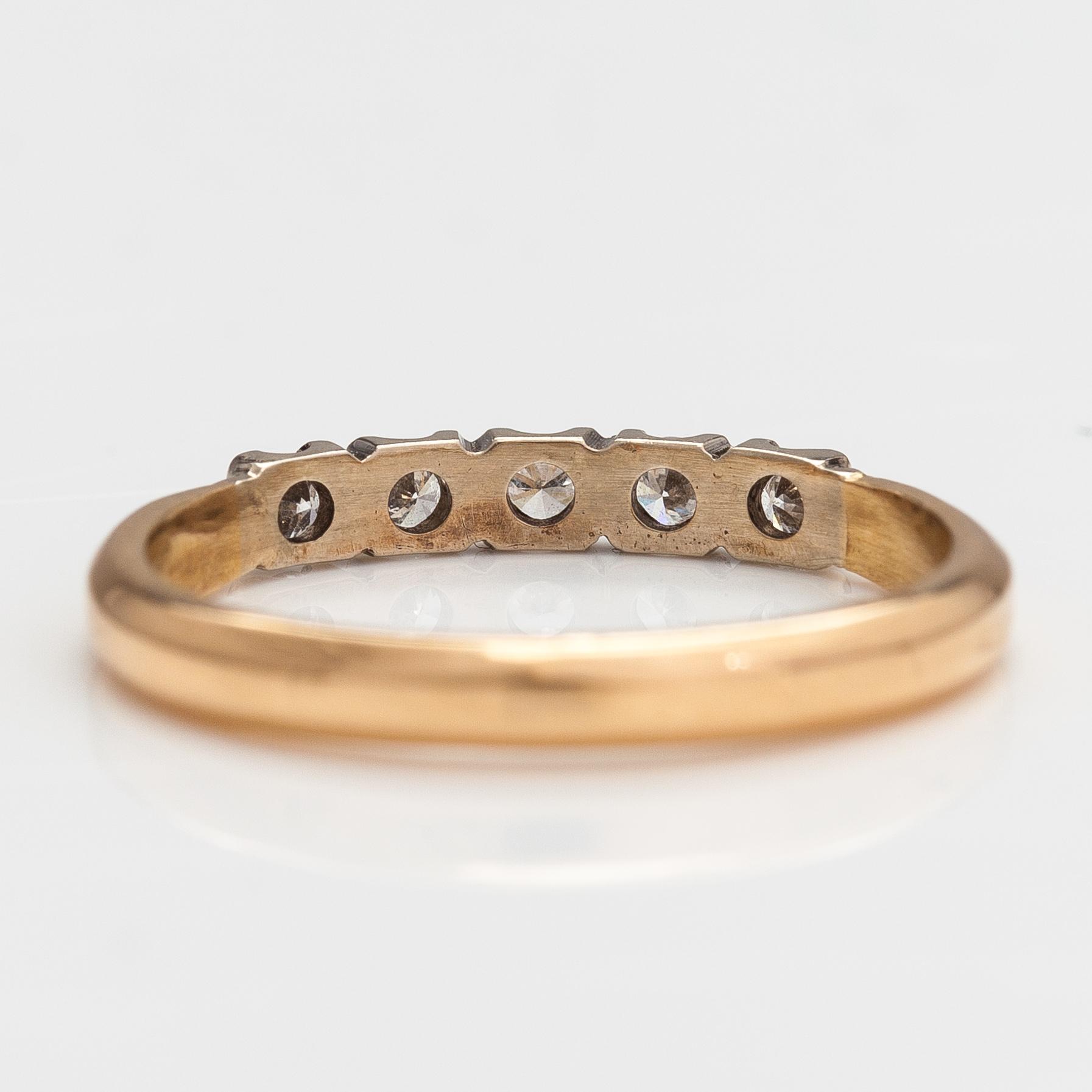 An 18K gold ring with diamonds ca. 0.20 ct in total. Lagercrantz Jewellery, Tammisaari 2013.