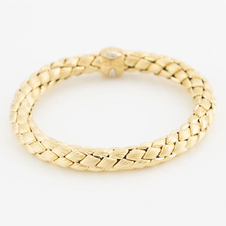 Chimento, bracelet, 18K gold, stretch, Vicenza, Italy.