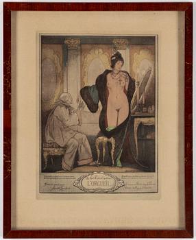 ANDRÉ LAMBERT, färgetsningar, 8 st.