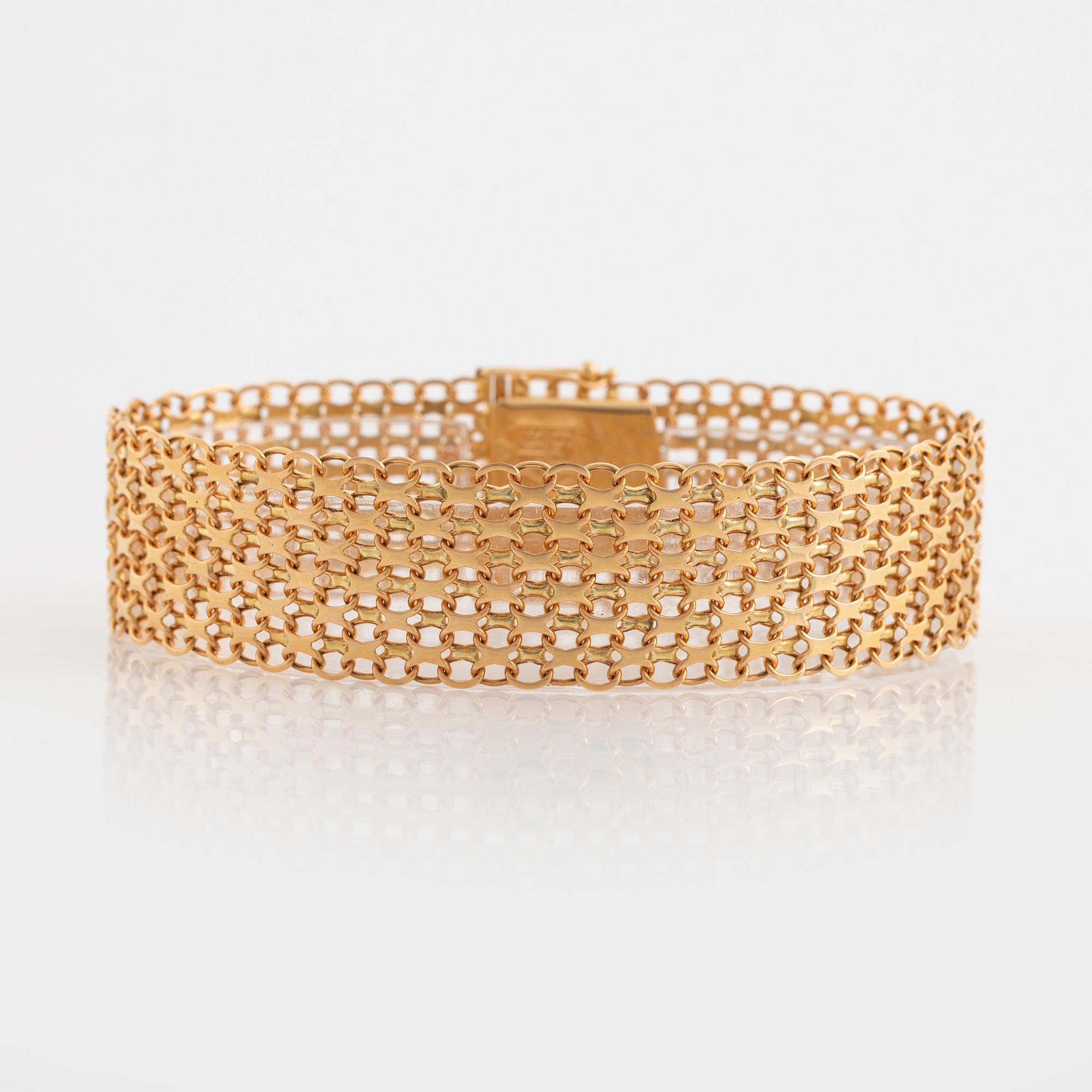 Bracelet, 18K gold, x-link.