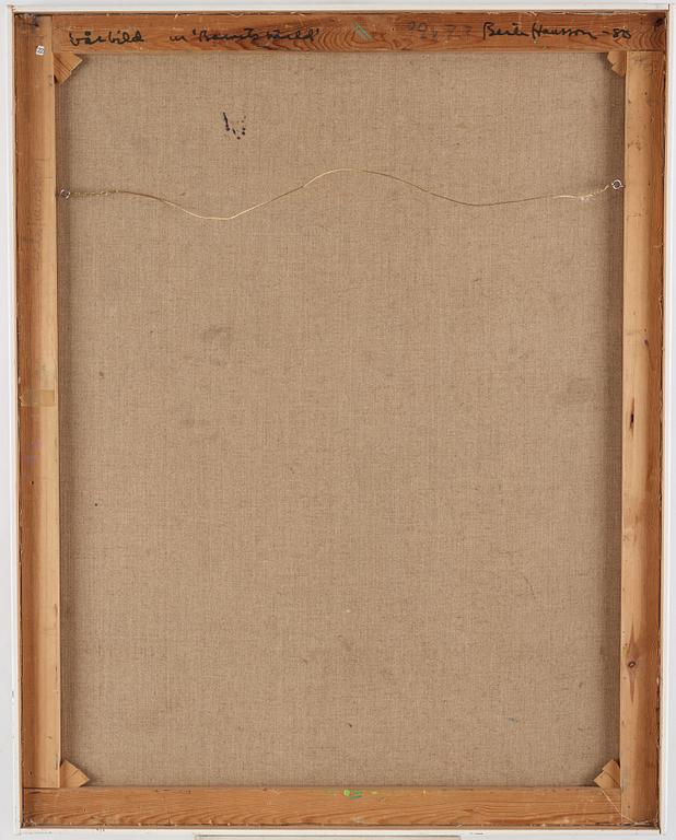 BERTA HANSSON, oil on canvas, signed and dated -80 on verso.