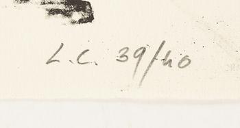 Lena Cronqvist, litografi, signerad och numrerad LC 39/40.