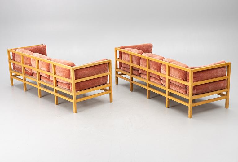 Sofas, a pair, late 20th century.