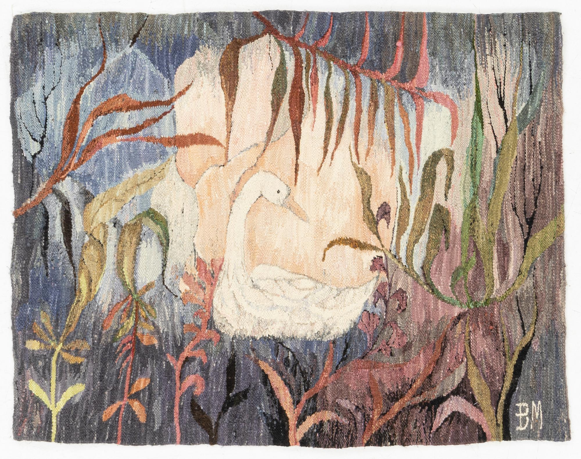 Gobeläng, signerad BM, Polen, ca 123 x 97 cm.