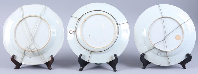 TALLRIKAR, 6 st, porslin, Kina, 1700/1800-tal.