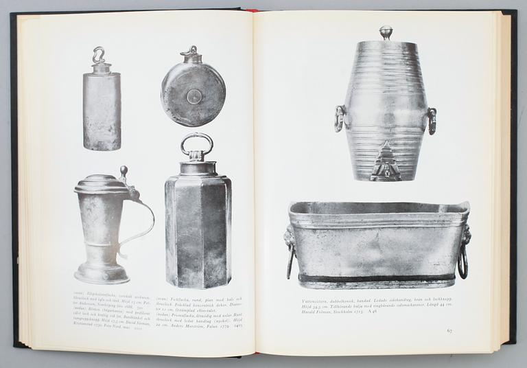 KONSTBÖCKER, 5 volymer bla Svenskt Silversmide och tenn.