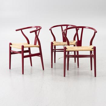 Hans J. Wegner, stolar, 3 st, modell CH-24/ "Y-stolen", Carl Hansen & Son, Danmark,