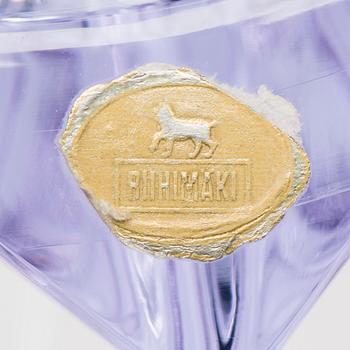 AIMO OKKOLIN, SKÅL, "Terälehtiä" (Kronblad), signerad Aimo Okkolin Riihimäen Lasi Oy.