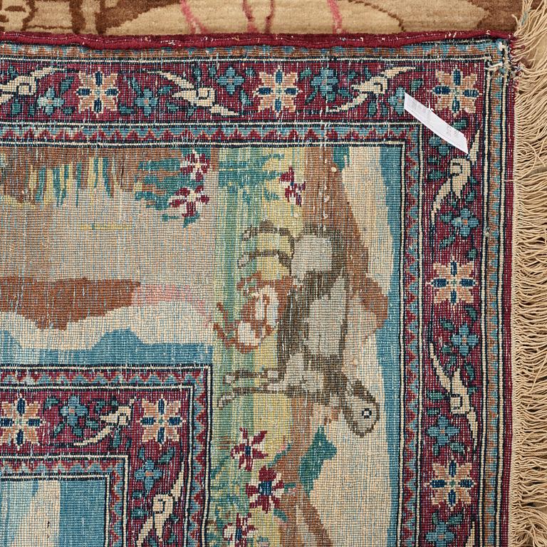 SEMIANTIK ISFAHAN FIGURAL. Möjligen Ahmad. 210 x 143,5 cm.