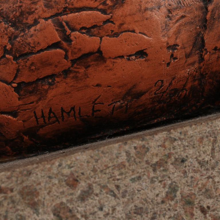 SKULPTUR, gjutmassa, signerad Hamlett? och numrerad 2/30?, 1900-tal.