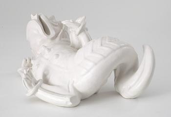 A Wilhelm Kåge stoneware figure of a dragon, Gustavsberg circa 1940.