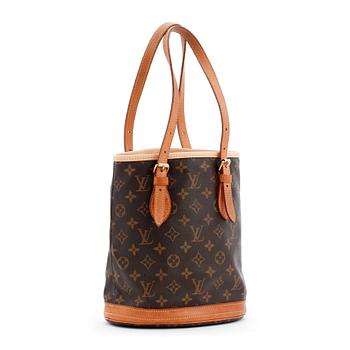 482. LOUIS VUITTON, a monogram canvas shoulder bag "Petite Bucket".